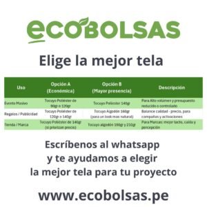 Elige la mejor tela para bolsos ecologicos