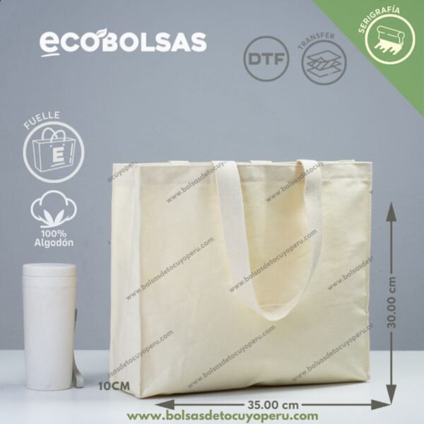 Bolsa de Lona con Fuelle 30x35x10