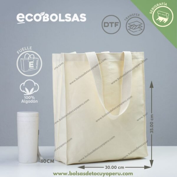 Bolsa de Lona con Fuelle 35x30x10