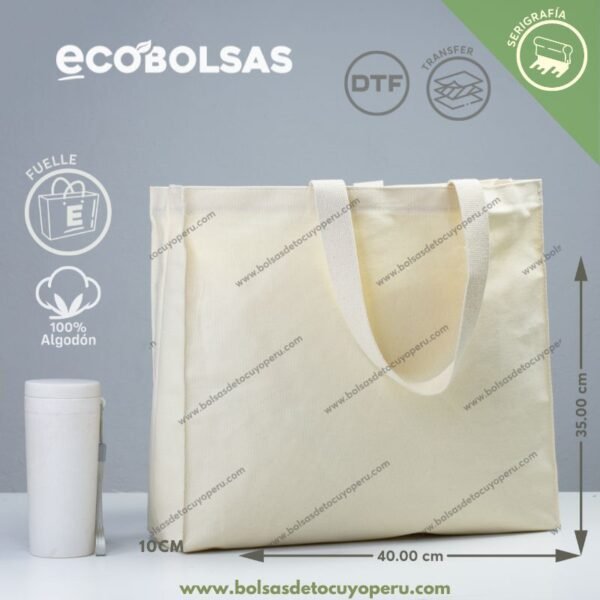 Bolsa de Lona con Fuelle 35x40x10