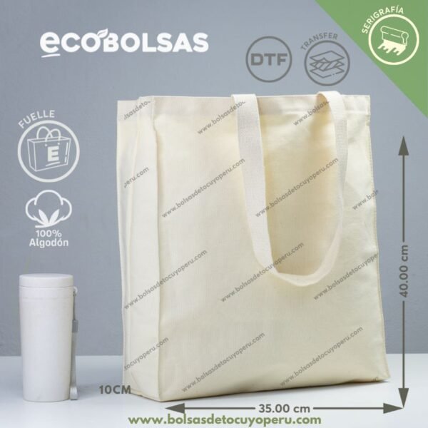 Bolsa de Lona con Fuelle 40x35x10