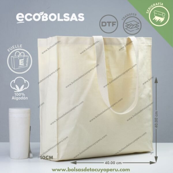 Bolsa de Lona con Fuelle 40x40x10