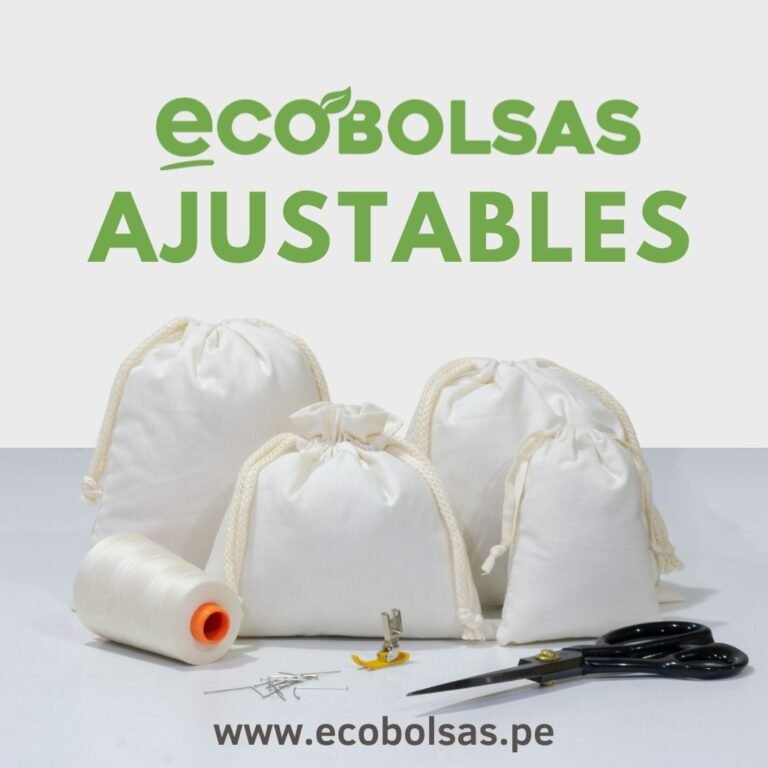 Bolsas de tocuyo ajustable con cordon